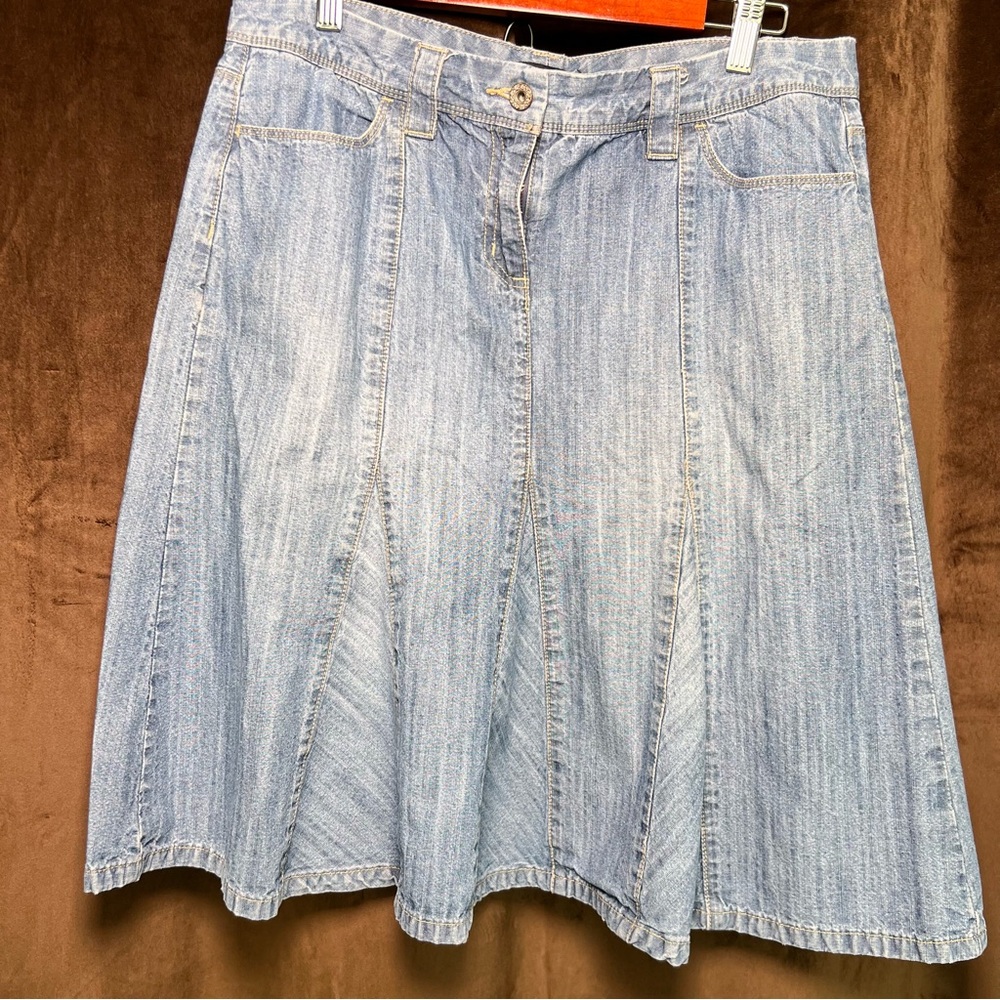 Axcess Blue Denim Midi Skirt